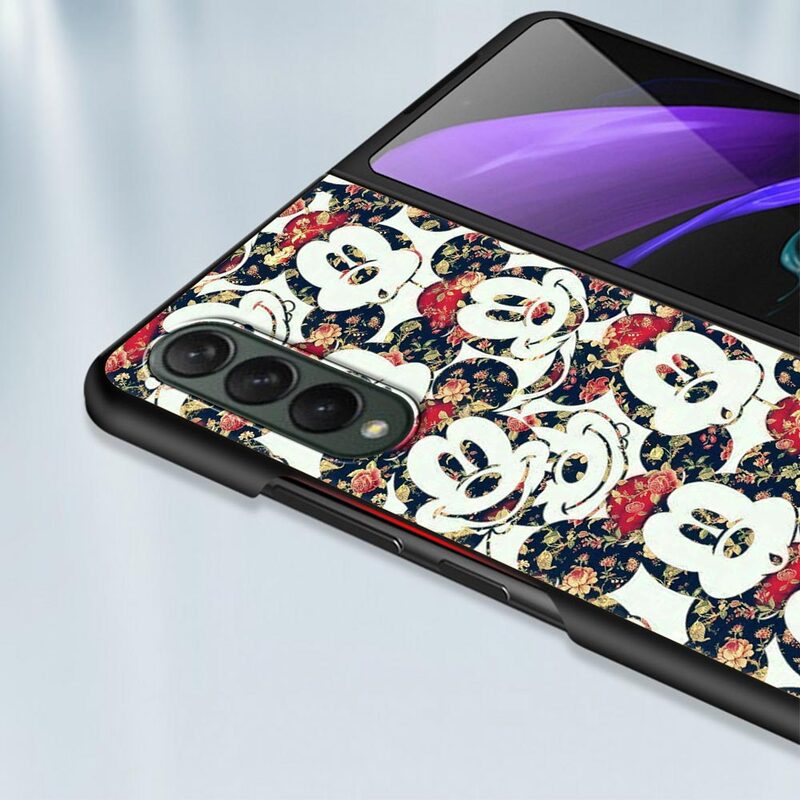 Capa de desenho animado Disney Mickey Mouse para Samsung Galaxy Z Fold, casca protetora segmentada, Z Fold 4, ZFoldable 3, 5G
