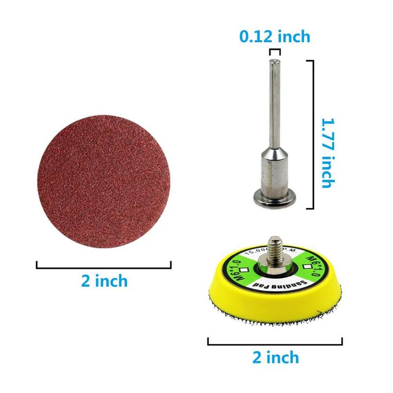 101pcs Set 2 inch Sanding Discs Pad Kit for Drill Grinder Rotary Tools with Backer Plate Includes 60-2000 Grit Sandpapers