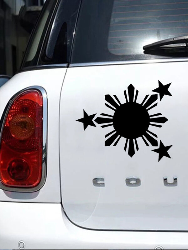 Calcomanía de vinilo impermeable para coche, pegatina con bandera del Sol de Filipinas, varios tamaños, CS31958