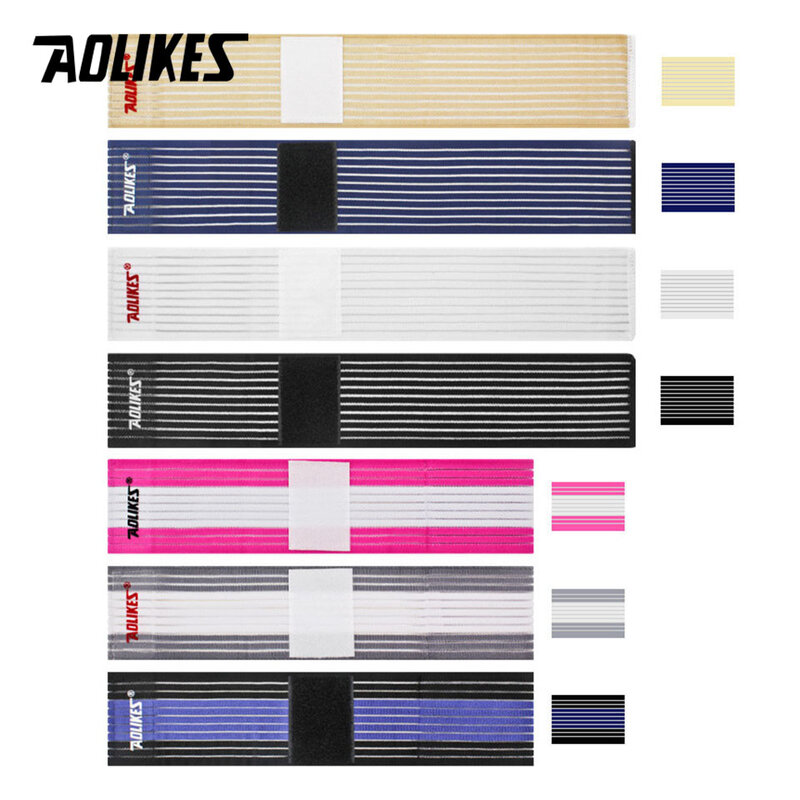 AOLIKES – bracelet de poignet élastique en coton, 1 pièce, Bandage de Sport, Support de gymnastique à la main, attelle de poignet, enroulé, Fitness, Powerlifting