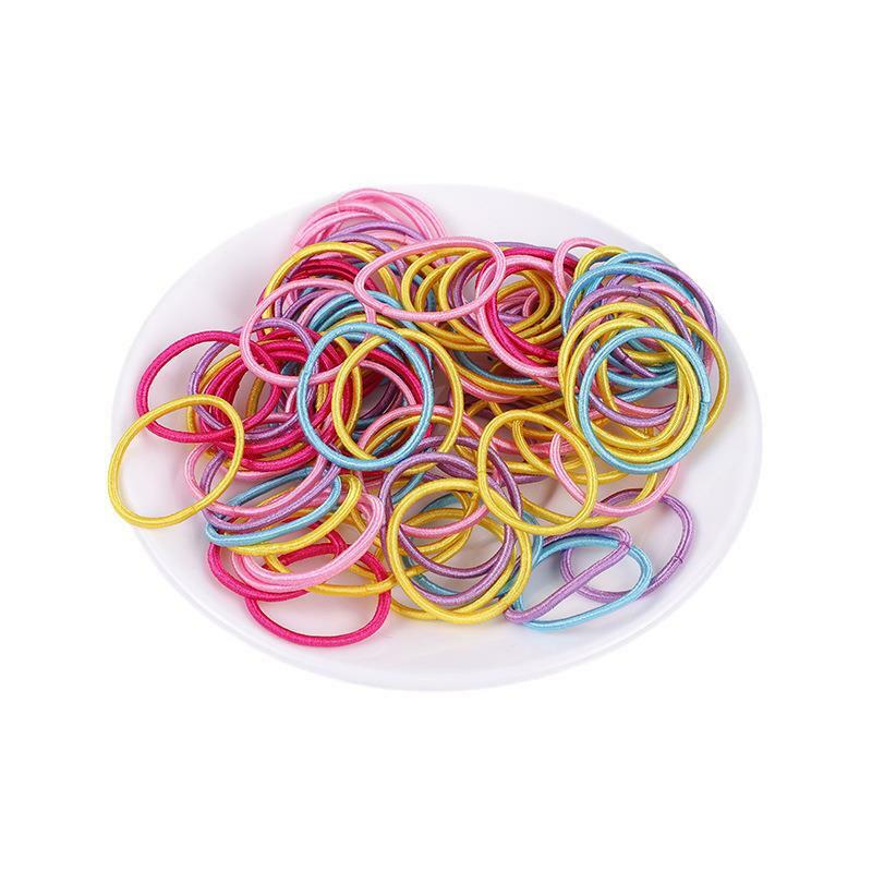 100pcs New version of the new head rope high elastic rubber band for girls and babies
