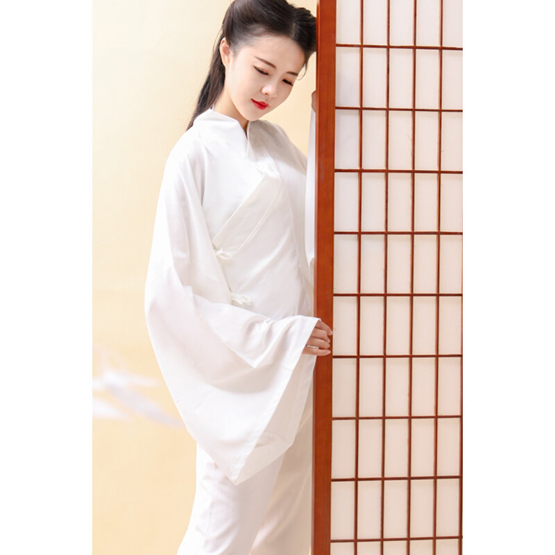 Hanfu blanc traditionnel chinois pour femmes, pyjamas et pantalons, costume de cosplay princesse Wuxia, vêtements de nuit, dynasties Tang
