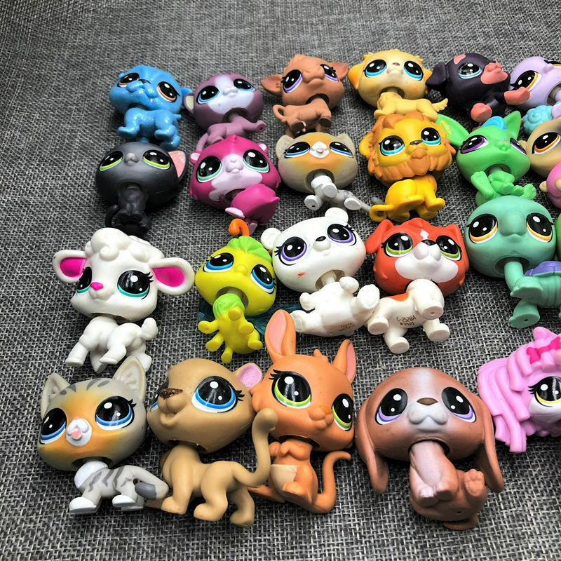 Mini Animais Figuras de Ação Brinquedos, Bonecas Clássicas, Brinquedos Pet, Gato e Cachorro, 5cm, 6 PCs, 12 PCs, 24 PCs