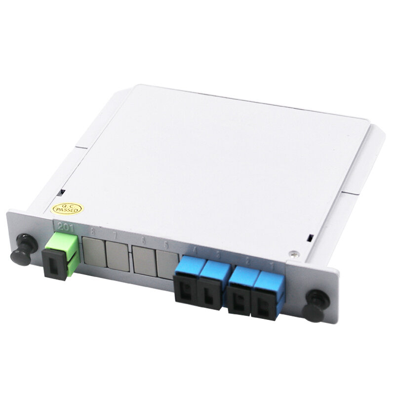 1:4 Fiber Optical Plc Splitter Sc/Upc 1X4 Lgx Box Cassette Card Inserting Plc Splitter Module