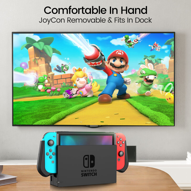 Juste de protection pour Nintendo Switch, Dockable Case, Compatible avec Console, Joy-Con Contrmatérielle, TPU Grip