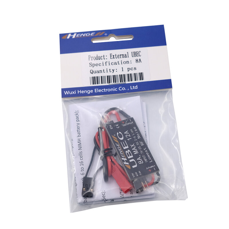 HENGE-Sortie UBEC 8A 5V/6V/7.4V Max 12A Inport 7V-25.5V 2-6S Lipo Switch Mode BEC pour batterie RC quadrirotor voiture Airplain