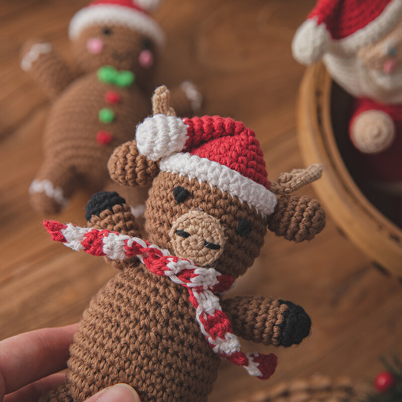 SantaClausクリスマス人形家庭用elkクリスマスオーナメントのためのメリークリスマスの装飾赤ちゃんのガラガラ子供のためのクリスマスギフト