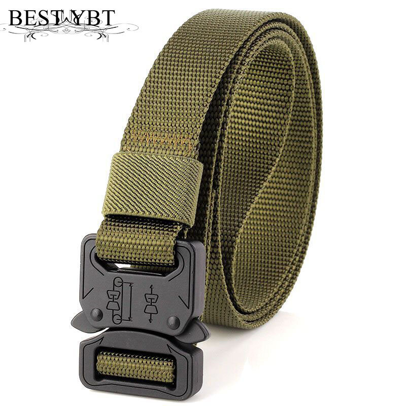Best YBT-Cinturón de nailon Unisex, hebilla de inserción de aleación, más tácticas duras, estilo militar para aficionados, deportes al aire libre, cinturón de ocio para hombres y mujeres