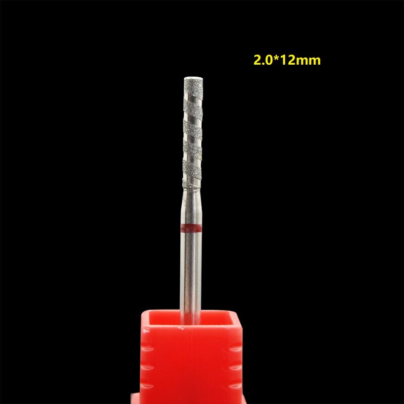 1Pc Tornado Flame Diamond Nail Drill Bit 3/32" Manicure Cutters Rotary Burr Drill Accessories Spiral Nail Mills Tool