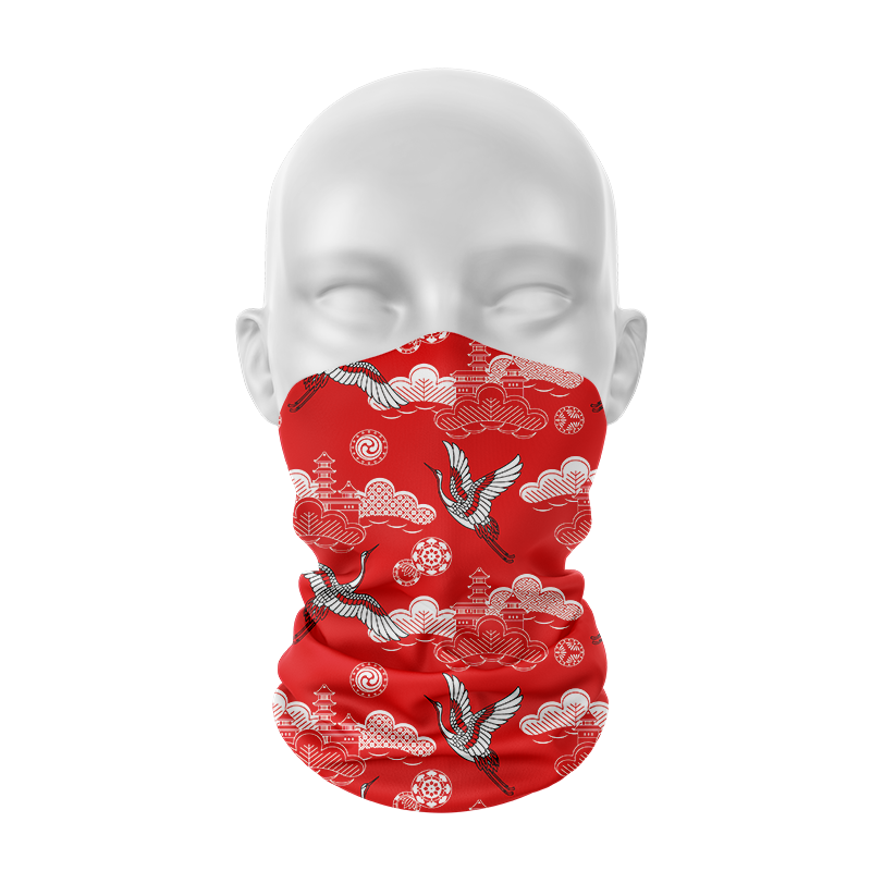 Pañuelo Tubular con estampado 3D de estilo japonés para mujer, Bandana divertida de grulla para la cabeza, polaina para el cuello y la cara, Bandana de Hip Hop para ciclismo, novedad de verano