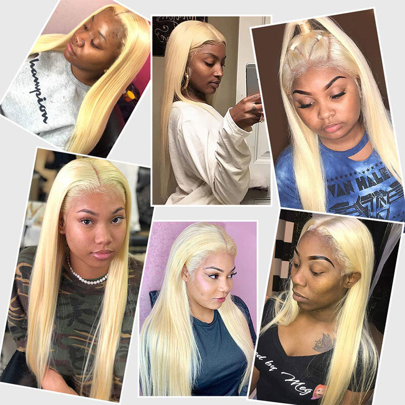 NextFace Blonde Steil Haarbundels van echt haar Braziliaans haar # 613 Honingblond haar Lang steil haarbundels 12-40 inch UITVERKOOP