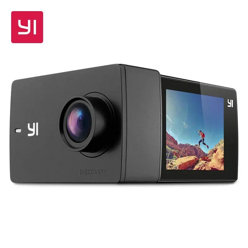 Экшн-камера YI Discovery, спортивная камера 4K 20fps 8MP 16MP с сенсорным экраном 2.0, встроенным Wi-Fi и широким углом обзора 150 градусов