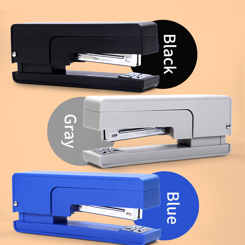 M & G 3 Farben 360 Grad Dreh Hefter Desktop Hefter mit Heftklammern Sharp Meißel für Büro und schule Schreibwaren zubehör