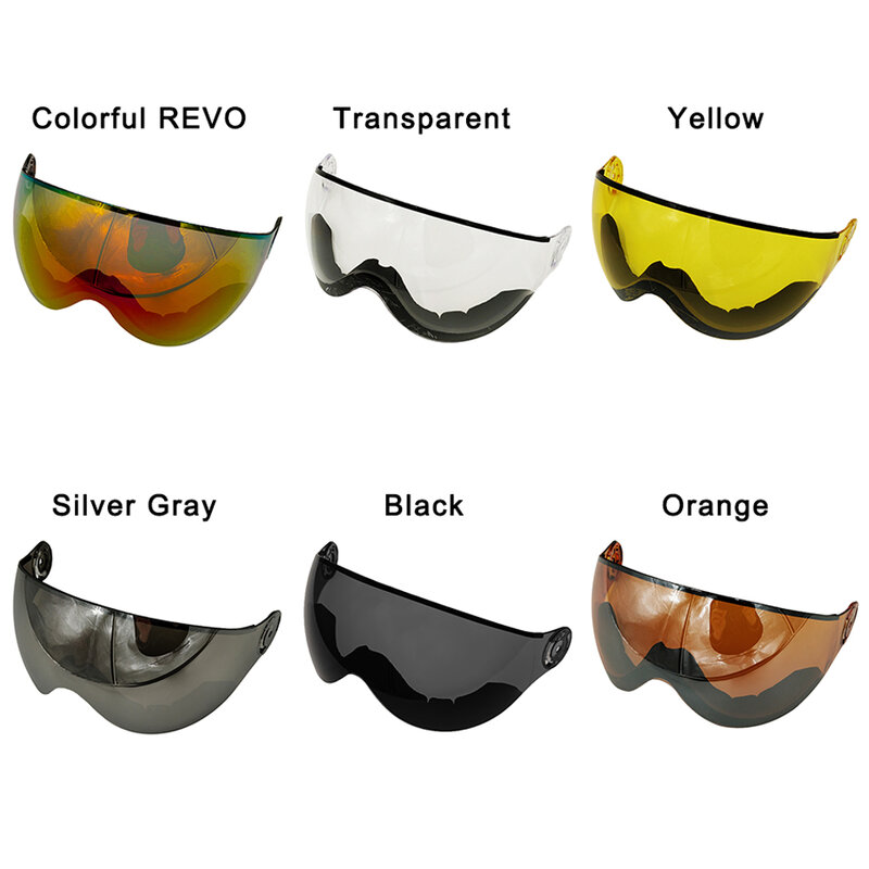 LOCLE MOON MS95 MS99 Ski Helmet Visor Spare Lens UV Protection Outdoor Skateboard Helmet Extra Goggles For Ski Mountaineering