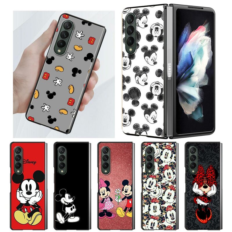 Funda de dibujos animados de Mickey Mouse para Samsung Galaxy Z, carcasa protectora segmentada, Fold4, ZFold4, Z, Fold3, Z, Fold5, 5G