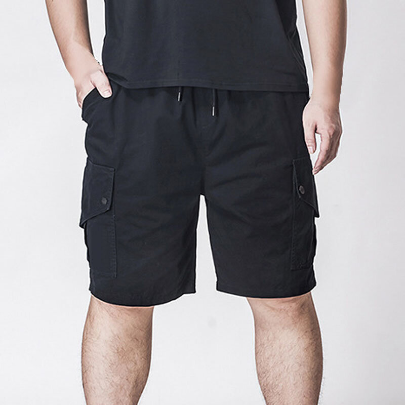 Pantalones cortos de verano para hombre, 5XL, 6XL, 7XL, cintura de 145cm, pantalones cortos informales de algodón de talla grande