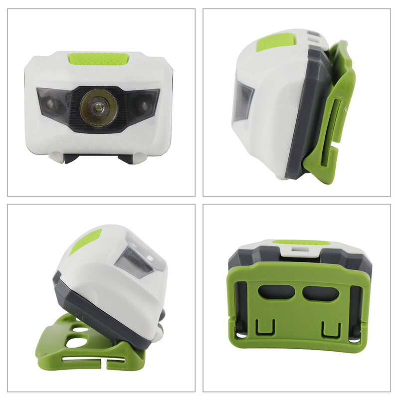 Boruit-mini faróis de led, 4 mode, à prova d'água, com bateria aaa, para camping, caça, pesca, 600lm