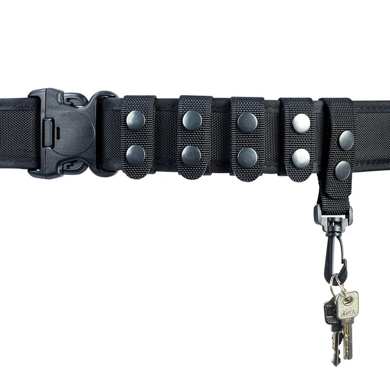 Guarda-cinto dever com duplo snaps (conjunto de 4) + 1 keeper com forte clipe de chave de plástico (1 pacote) para 2 "e 2" largo cinto de segurança tact