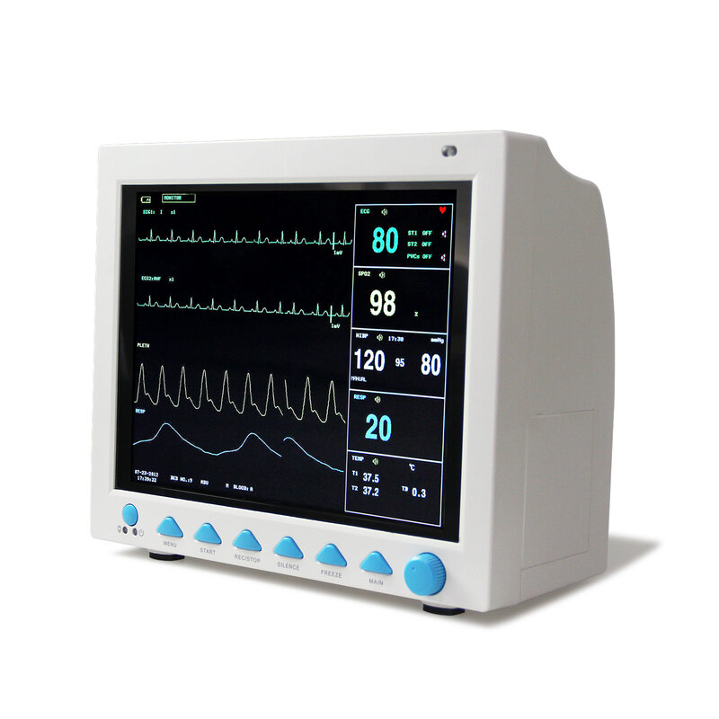 CONTEC veterinario Monitor de paciente ICU 6 parámetros (SPO2 PR ECG NIBP o TEMP)Vital Signs Monitor