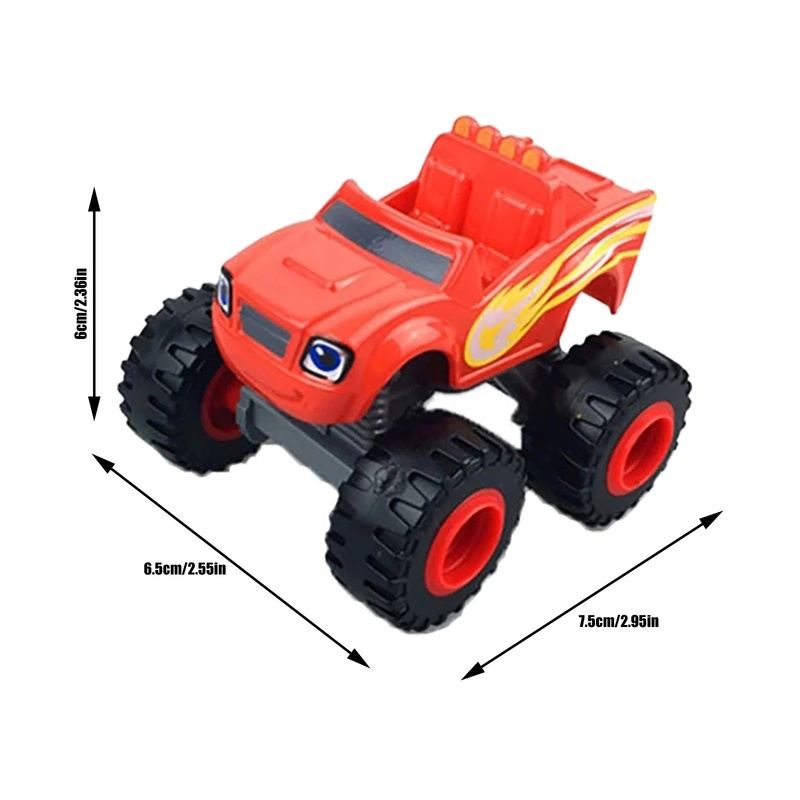 6 pezzi un Set bambini macchine per cartoni animati Blaze modello veicoli veicoli giocattoli Monster Truck Racer Figure gioco per bambini automobili regalo di compleanno