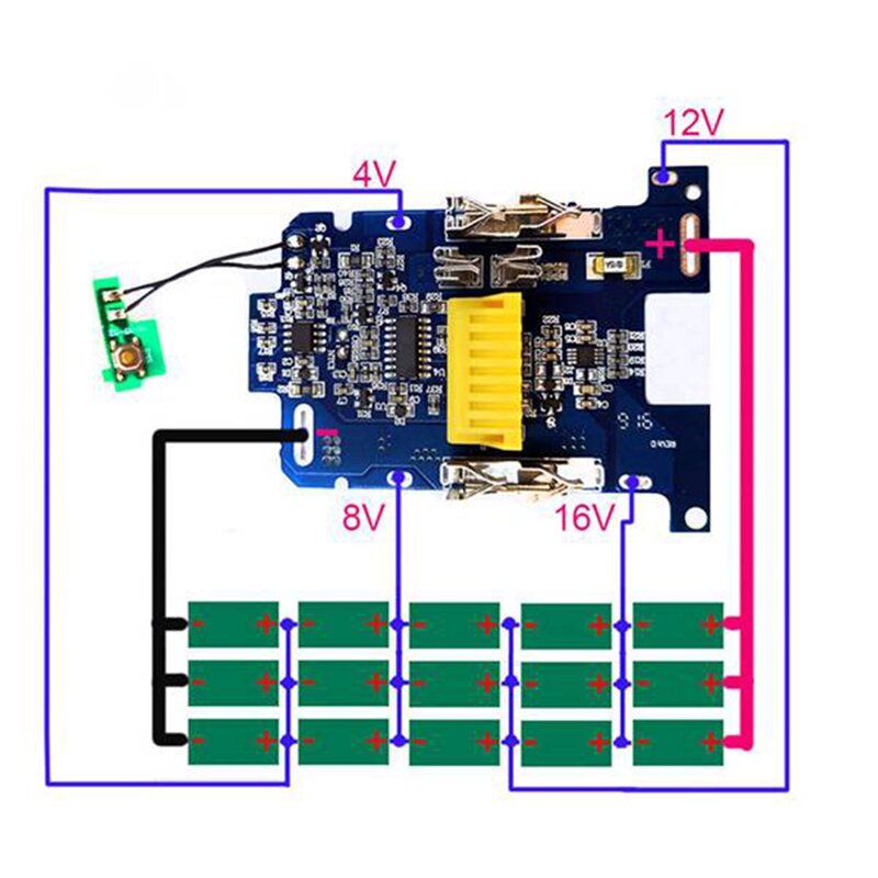 5 sztuk BL1830 akumulator litowo-jonowy BMS PCB ładowania płyta ochronna dla Makita 18V elektronarzędzia BL1815 BL1860 LXT400 Bl1850
