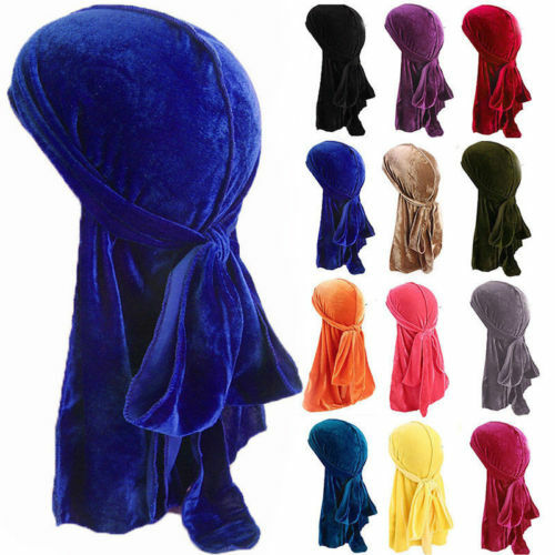 Chapeau en velours unisexe, 94 cm, offre spéciale, bandana respirant, turban Doo Durag, US