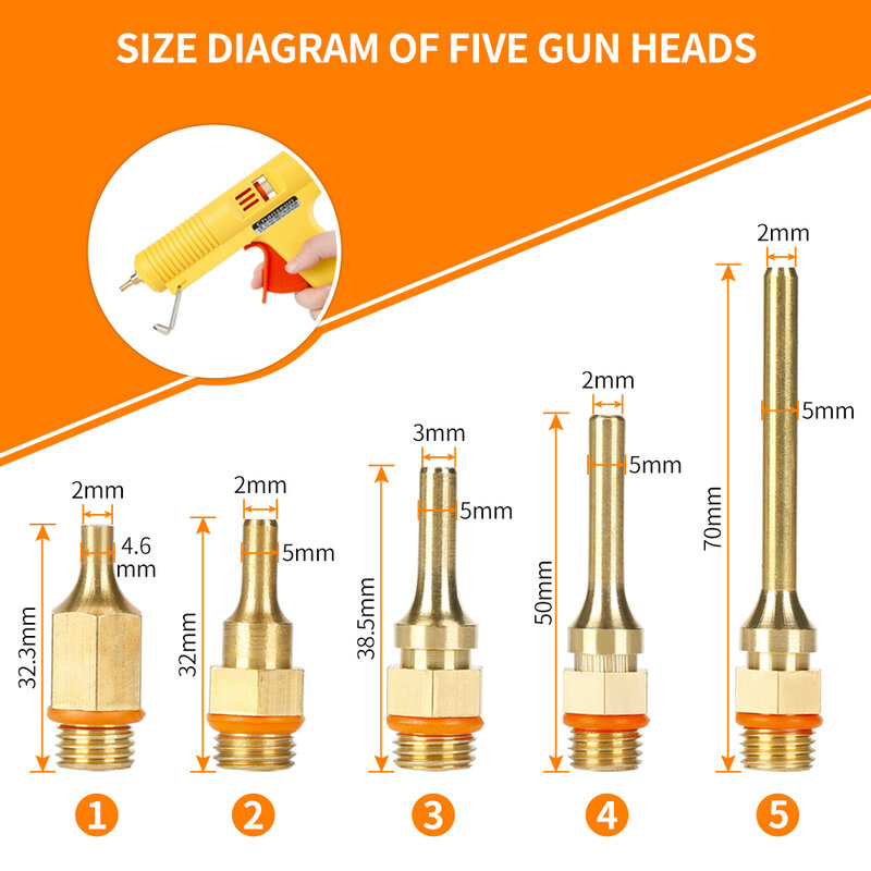 Chanseon 150W EU/US Plug Hot Melt Glue Gun 11mm Smart Adjustable Temperature Optional Copper Nozzle Crafts DIY Glue Guns