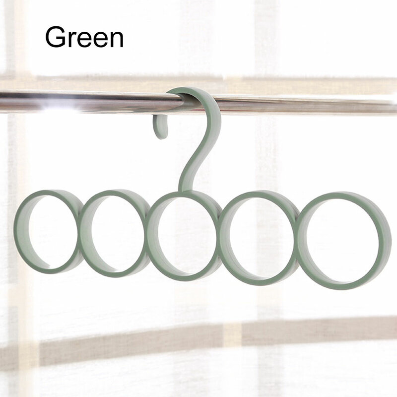 5 Rings Hanger Rack Durable Plastic Drying Rack Shawl Scarf Hanger Belt Tie Display Organizer For Wraps Storage Hangers Holder