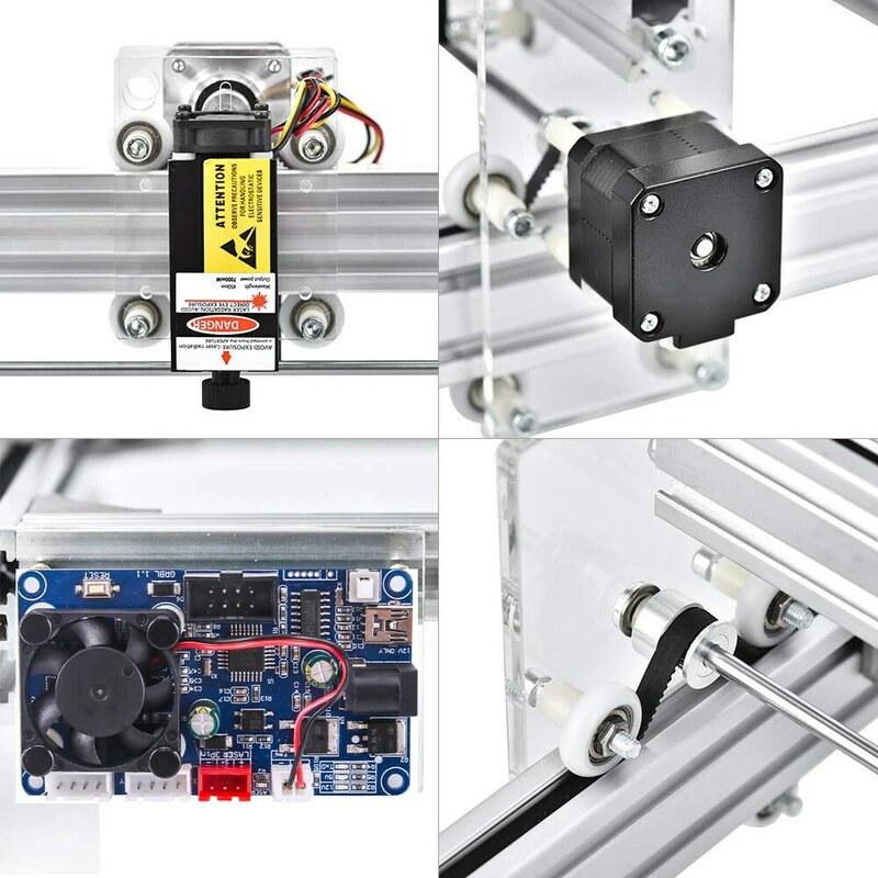 TWOWIN-grabador láser 6550, máquina de grabado láser CNC de 15W, área de trabajo de 65cm x 50cm, enrutador de madera con controlador fuera de línea