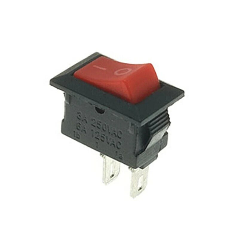 Mini interruptor de botão de liga/desligamento para barco de carro e caminhão com 2 pinos de 10x15mm