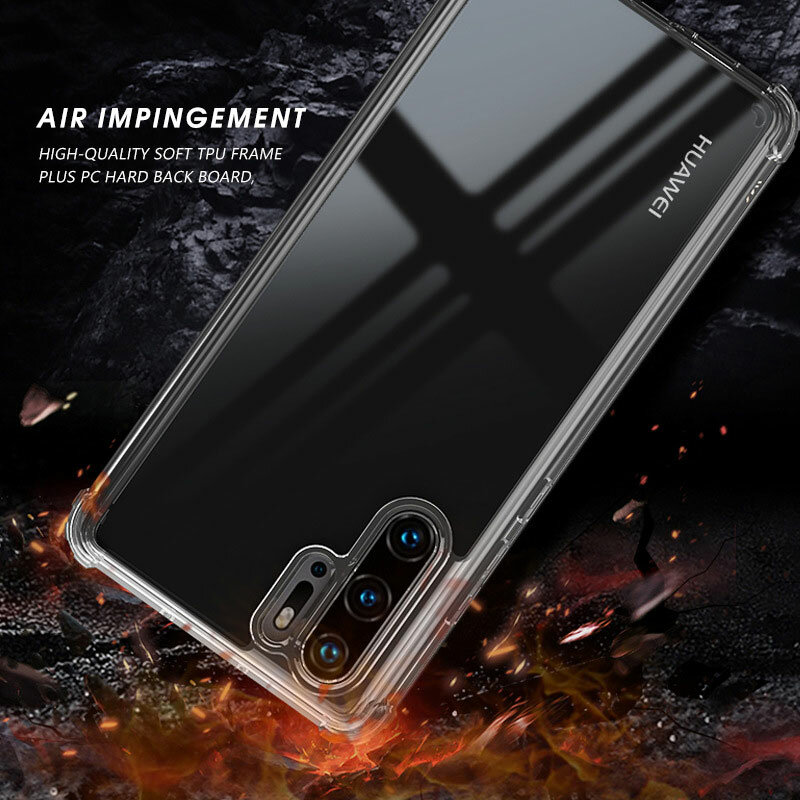 Clear Transparent Case For Huawei P30 P20 P10 Pro Lite Air Bag Shockproof Slim TPU Soft Back Cover for Huawei Mate 30 20 10 Case