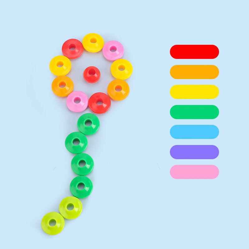 Primary Lacing Beads Educational Montessori Stringing Toy Autism Toys Toddlers Kids Preschool Children Training Gifts
