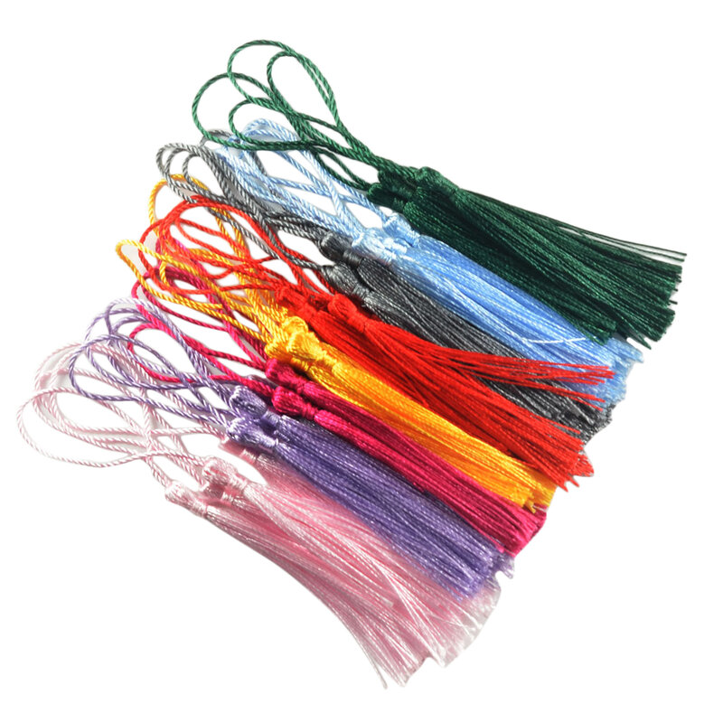 30 шт., разноцветные нити, Классический ассортимент кисточек с петлями для шнура