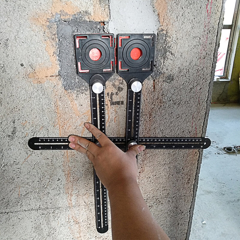 세라믹 타일 구멍 로케이터 타일 높이 조절기 범용 조정 가능한 진흙 타일 유리 고정 펀치 다기능 타일링 도구