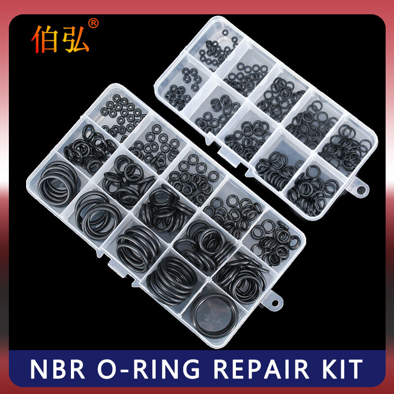 Kit di riparazione O-ring in gomma siliconica nitrilica in scatola valvola di tenuta del rubinetto macchina impermeabile kit combinato guarnizione resistente all'olio-.-