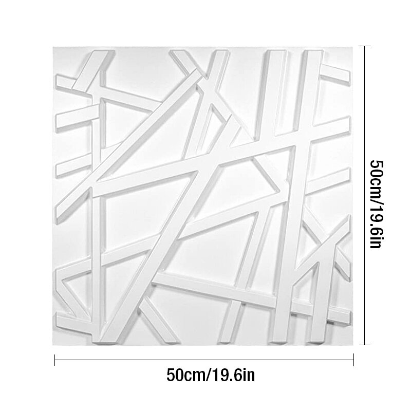 Panel de pared 3D de Líneas geométricas, papel tapiz adhesivo, mural, diseño de diamante, decoración de azulejos, molde 3D, estética de los 90, 50cm, 12 unidades