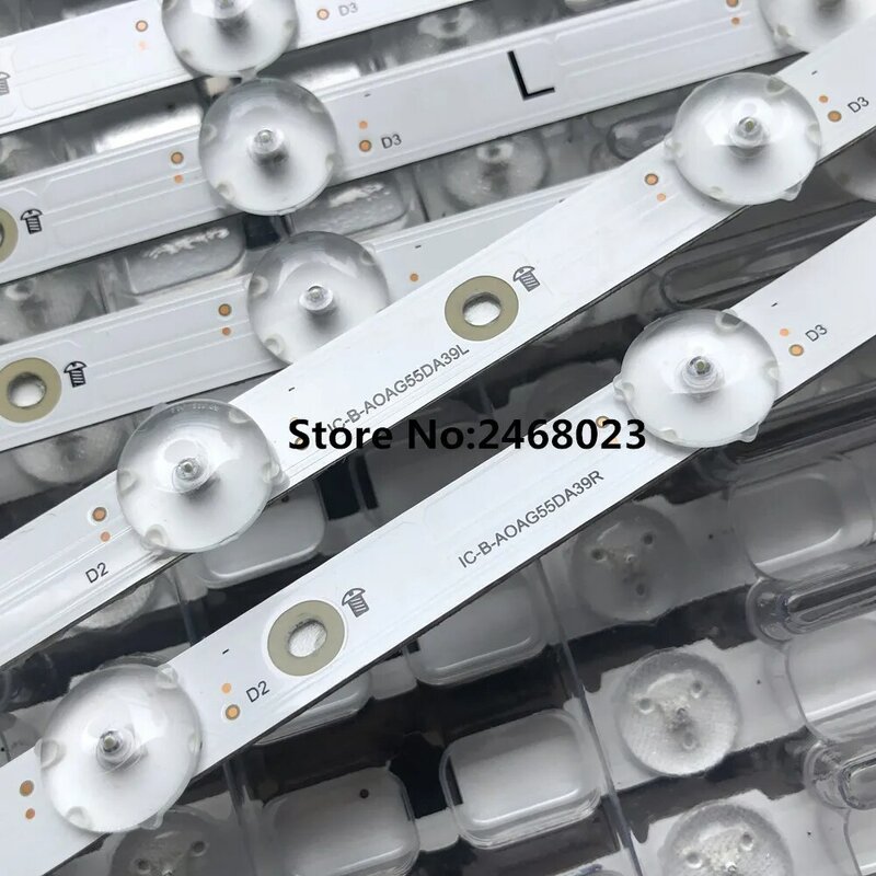 10 pces led backlight strip para IC-B-A0AG55DA39R IC-B-A0AG55DA39L 8 + 8 lâmpadas