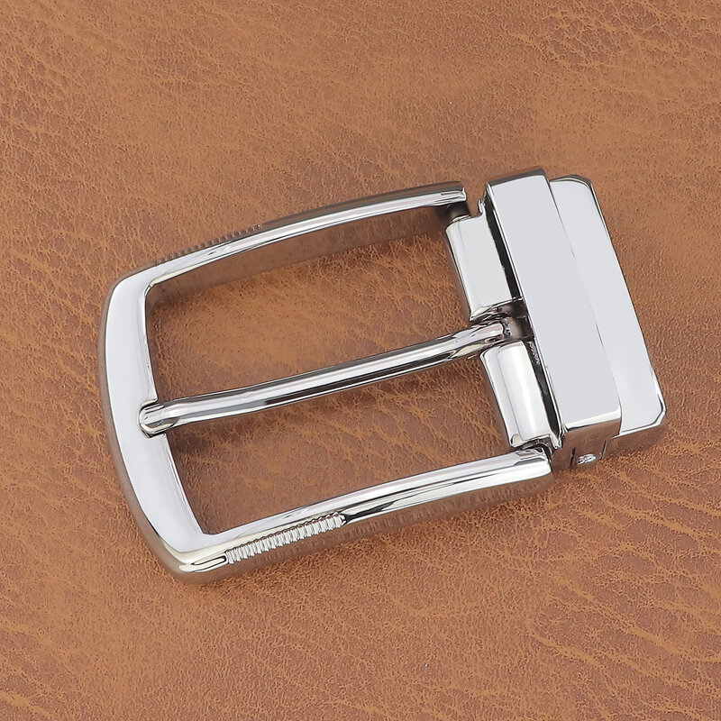 Alta qualidade prata pino fivela designer masculino só fivela não cintos casuais jovens adequado para a largura de 3.3cm das correias