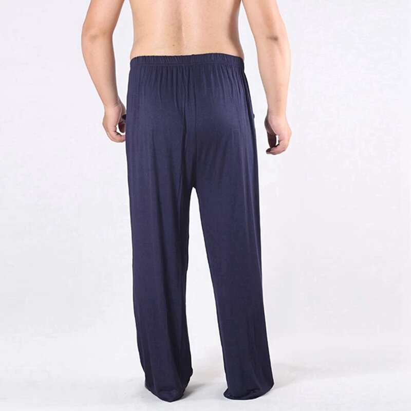 Pantalones de dormir de modal para hombre, ropa de casa, transpirable, suave, elástica, elástica, 8XL talla grande, 70 80