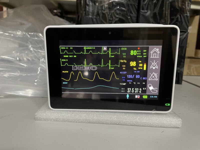 Monitor portátil do CONTEC-TS1 Modular para o paciente, tela táctil 5 para, Plugin ECG, NIBP, SPO2