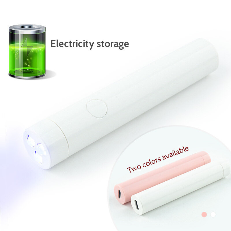 Nuovo stile mini batteria di stoccaggio lampada per unghie usb torcia portatile tipo di penna LED terapia della luce macchina lampada da forno a raggi ultravioletti