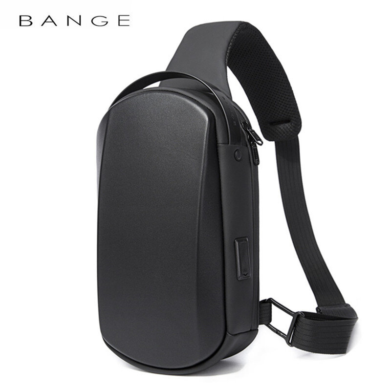 Сумка кросс-боди BANGE Мужская, многофункциональная, водонепроницаемая дорожная нагрудная сумочка-слинг из ТПУ с USB-разъемом, мессенджер для путешествий