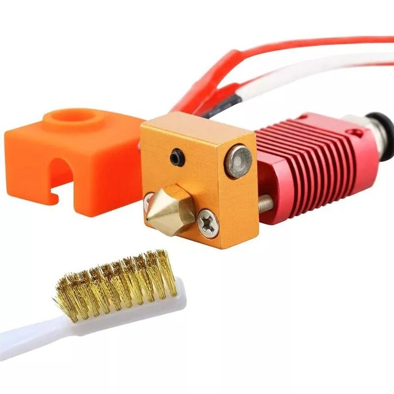 5 IN 1ประแจข้ามชุดหัวฉีด Spanner Socket สำหรับ3D เครื่องพิมพ์เครื่องมือทำความสะอาดหัวฉีดแปรงสีฟันทองแดงแปรงทำความสะอาดชิ้นส่วน hotbed