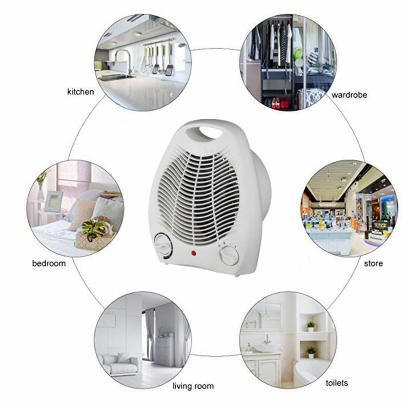 2021 New Electric Space Heater Fan- Indoor Heater 1000W/2000W Electric Heater Air Heating