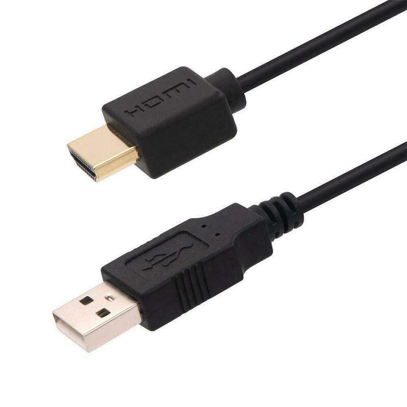 Ordenador portátil de PVC Cable de alimentación USB a HDMI macho a macho Dispositivo inteligente carga adaptador de Cable divisor
