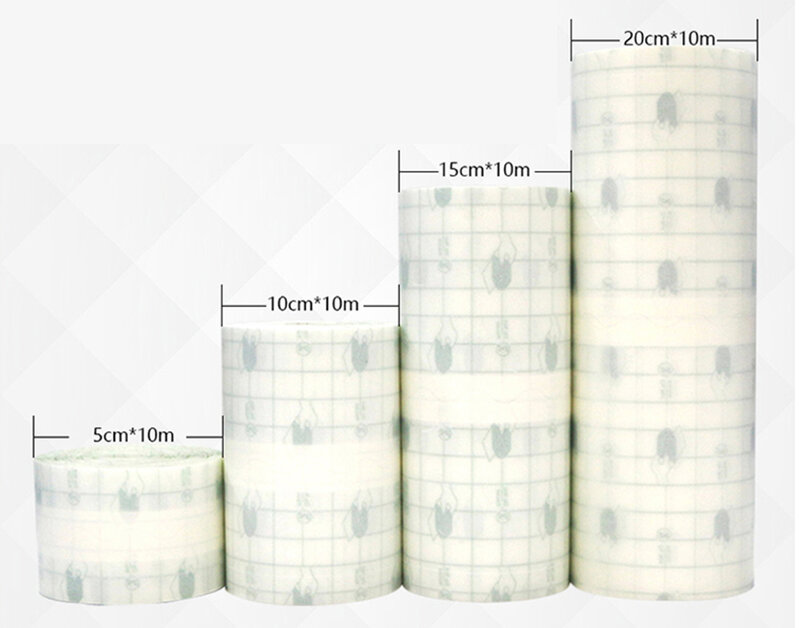 Cinta adhesiva transparente impermeable para vendaje de heridas, cinta de fijación para el ombligo, yeso, 5/7/10/15/20cm x 10m, 1 rollo