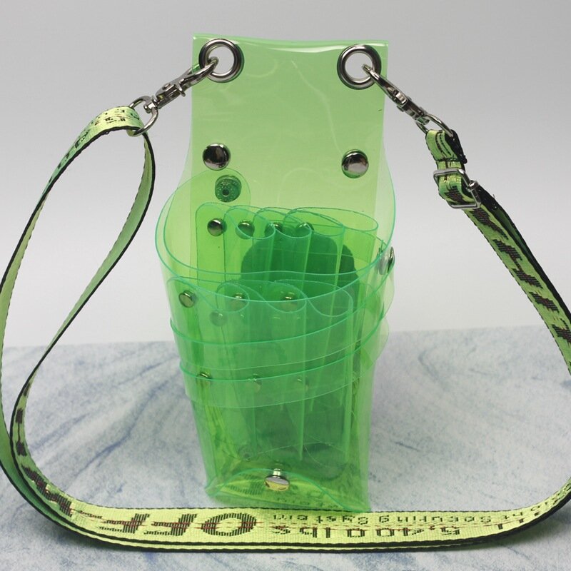 防水PVC透明はさみバッグ,サロンツール用ホロスターポーチ,収納ウエストバッグ