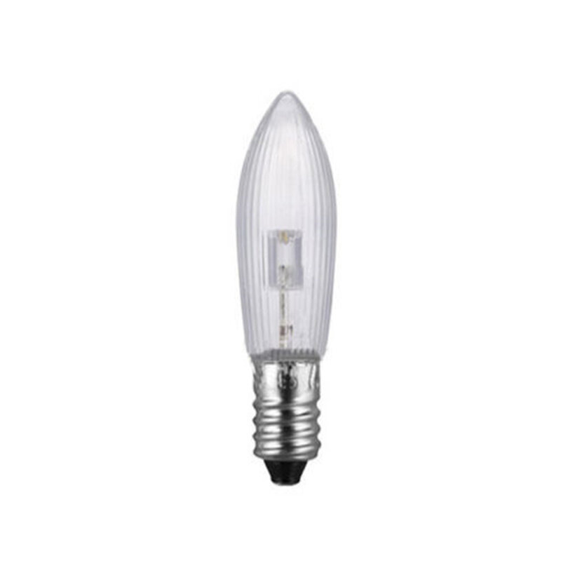 5/10/Buah E10 LED Bohlam Pengganti Atas Lilin Peri Lampu Natal Lampu 10V-55V AC Putih Hangat Dekorasi Natal