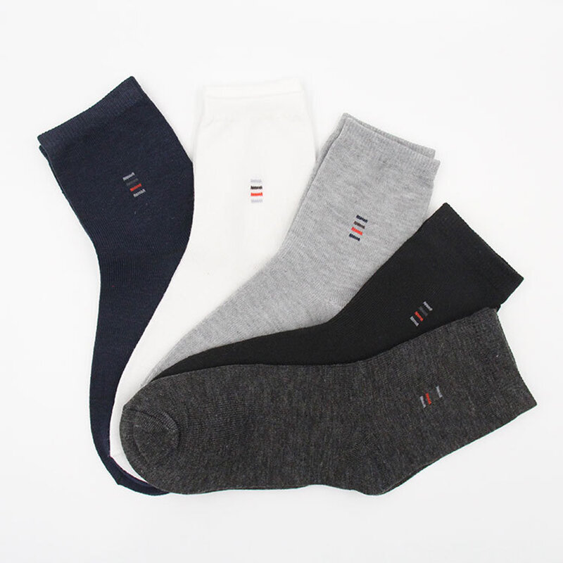10 Pcs = 5 Pairs Klassische Business Marke männer Socken Calcetines Hombre Socken Männer Hohe Qualität Baumwolle Beiläufige Männliche socken Meias