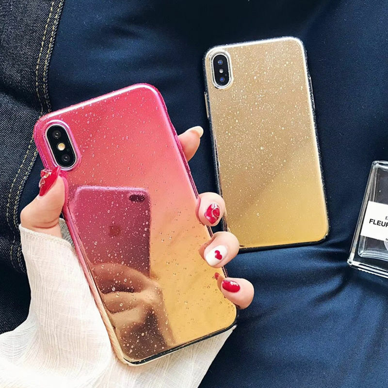 Shining Laser Water Drop Gradient Phone Case For iPhone11 11PRO  X XS XR XS Max 8 7 6 6S Plus Funny Colorful Rainbow Back Cover